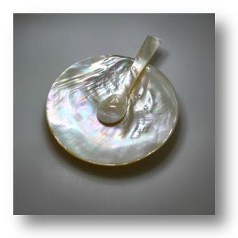 GEM Plate, Mother of Pearl Plate, Mother of pearl dish, Caviar Plate, Caviar Dish, Serve Caviar